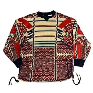 HM Sweater 2016  Geometric Print Aztec Long Sleeves Size12 Multicolor Cotton